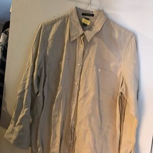 Tan linen blouse
